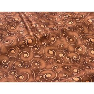 "Sunset Symphony" Designed For Exclusively Quilters Fabric Brown Swirl 1 Yard